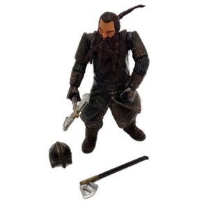 Marvel GIMLI LOTR 4.75" Action Figure Vintage Toy Biz Lord Of The Rings 2002 NLP